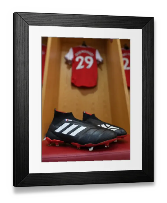 Framed Print : Arsenal FC vs Brighton & Hove Albion: A Glimpse into Arsenal's Changing Room Before the Match (Guendouzi's Boots) Framed Print : Arsenal FC vs Brighton & Hove Albion: A Glimpse into Arsenal's Changing Room Before the Match (Guendouzi's Boots)