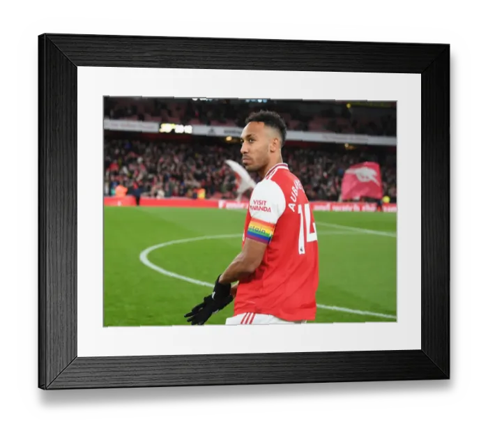 Framed Print : Arsenal's Aubameyang Gears Up Against Brighton in Premier League Clash Framed Print : Arsenal's Aubameyang Gears Up Against Brighton in Premier League Clash