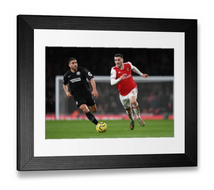 Framed Print : Arsenal vs Brighton: Sead Kolasinac Clashes with Neal Maupay in Premier League Showdown Framed Print : Arsenal vs Brighton: Sead Kolasinac Clashes with Neal Maupay in Premier League Showdown