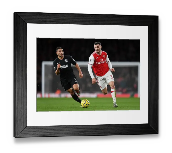 Framed Print : Arsenal vs Brighton: Kolasinac vs Maupay - Premier League Battle at Emirates Stadium