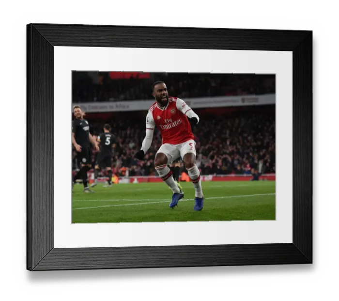 Framed Print : Alexandre Lacazette's Thrilling Goal: Arsenal's Triumph Over Brighton & Hove Albion, Premier League 2019-20 Framed Print : Alexandre Lacazette's Thrilling Goal: Arsenal's Triumph Over Brighton & Hove Albion, Premier League 2019-20