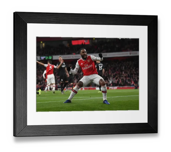 Framed Print : Alexandre Lacazette in Action: Arsenal vs Brighton, Premier League