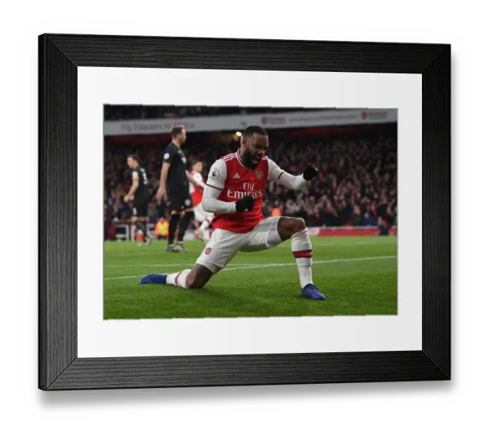 Framed Print : Alexandre Lacazette's Thrilling Goal: Arsenal's Victory over Brighton & Hove Albion, Premier League 2019-20 Framed Print : Alexandre Lacazette's Thrilling Goal: Arsenal's Victory over Brighton & Hove Albion, Premier League 2019-20