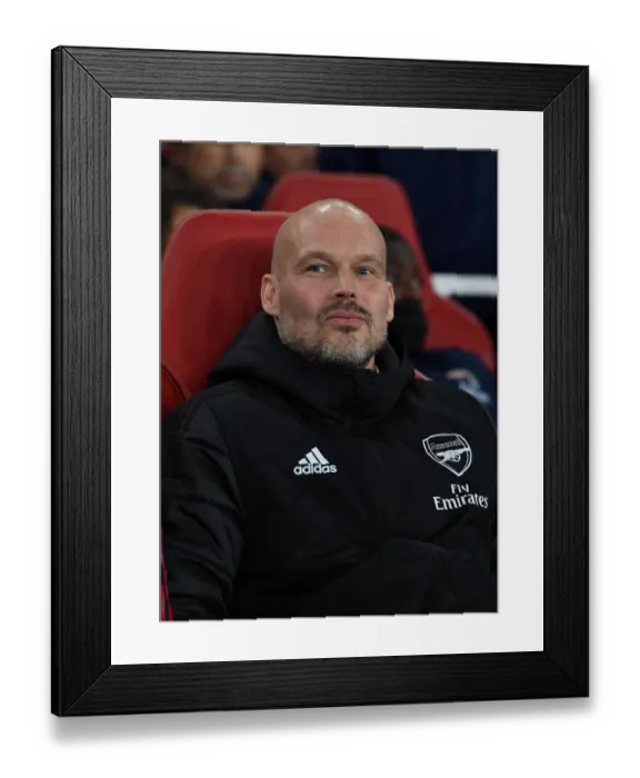 Framed Print : Arsenal Interim Head Coach Freddie Ljungberg Leads Team Against Brighton & Hove Albion in Premier League Match