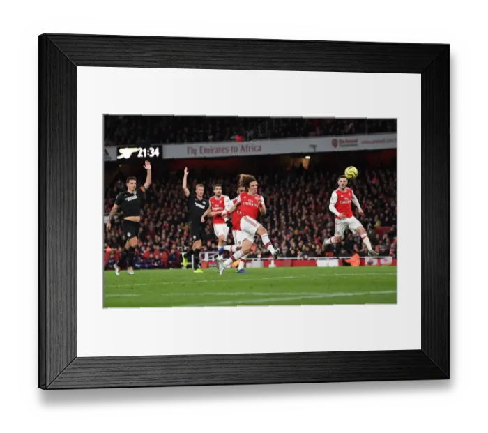 Framed Print : Arsenal's Disallowed Goal: David Luiz vs. Brighton & Hove Albion (Premier League, 2019)