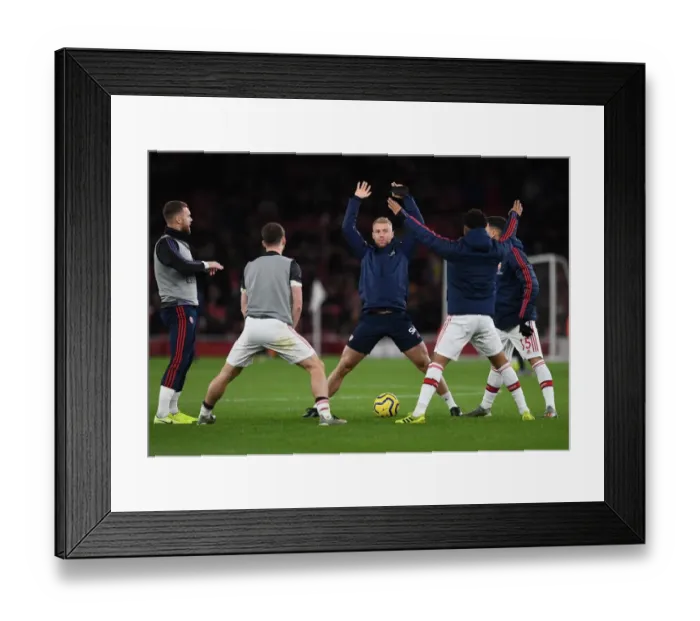 Framed Print : Arsenal FC: Half Time Training with Sam Wilson, 2019-20 Premier League