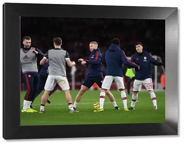 Arsenal FC: Half Time Training with Sam Wilson during Arsenal v Brighton & Hove Albion, Premier League 2019-20