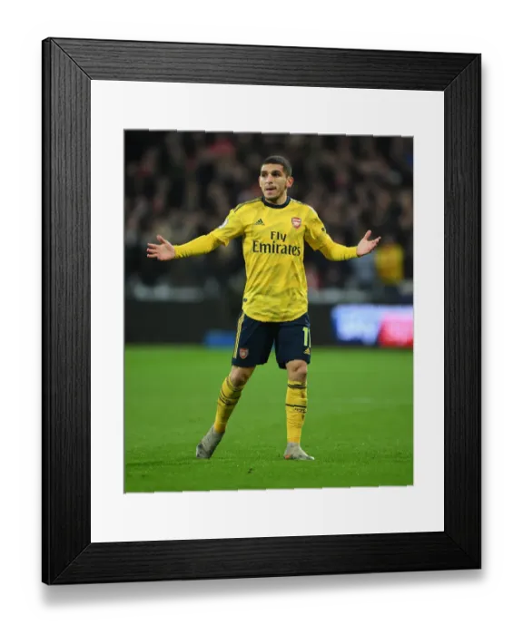 Framed Print : Torreira in Action: West Ham vs. Arsenal - Premier League Battle (2019-20)