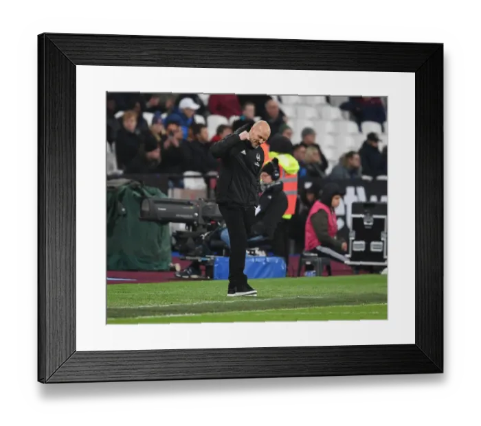 Framed Print : Freddie Ljungberg Celebrates Arsenal's Victory Over West Ham United in the Premier League