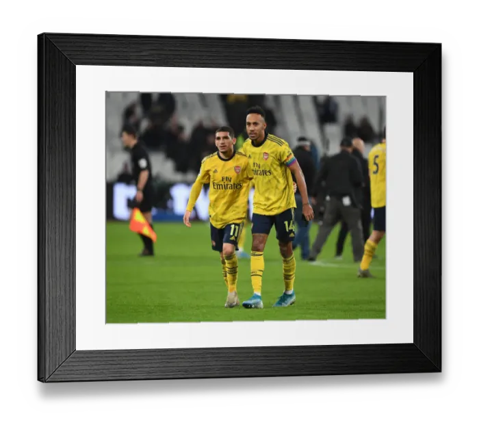 Framed Print : Arsenal vs. West Ham United: Premier League Clash at London Stadium (December 2019)