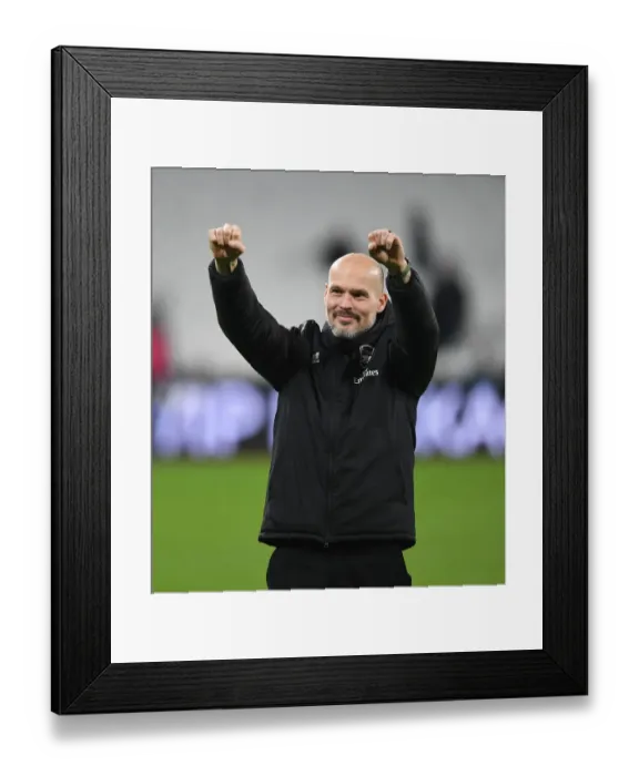 Framed Print : Freddie Ljungberg Celebrates Arsenal's Premier League Victory at West Ham United Framed Print : Freddie Ljungberg Celebrates Arsenal's Premier League Victory at West Ham United