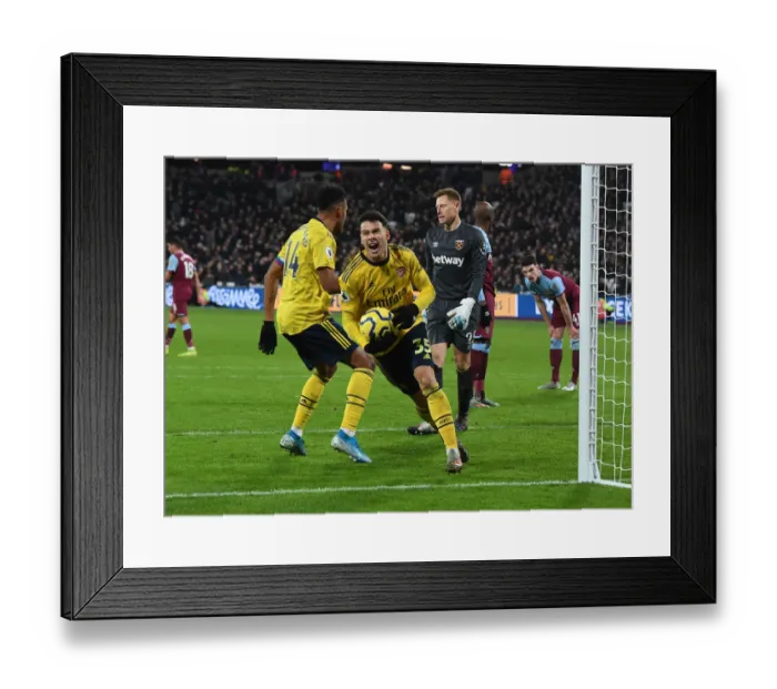 Framed Print : Martinelli's Stunner: Arsenal's First Goal vs. West Ham United (December 2019) Framed Print : Martinelli's Stunner: Arsenal's First Goal vs. West Ham United (December 2019)