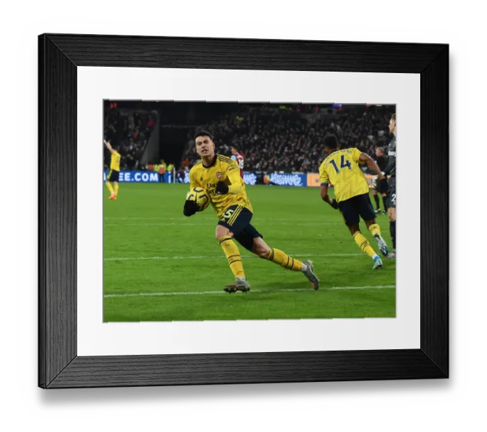 Framed Print : Martinelli's Stunner: Arsenal's Thrilling First Goal vs. West Ham United (2019-20)
