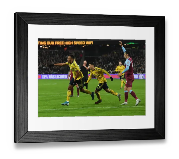 Framed Print : Arsenal's Aubameyang and Martinelli: Unstoppable Duo Celebrates Third Goal Against West Ham (2019-20) Framed Print : Arsenal's Aubameyang and Martinelli: Unstoppable Duo Celebrates Third Goal Against West Ham (2019-20)
