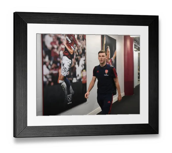 Framed Print : Arsenal's Kieran Tierney Prepares for West Ham Clash in Premier League