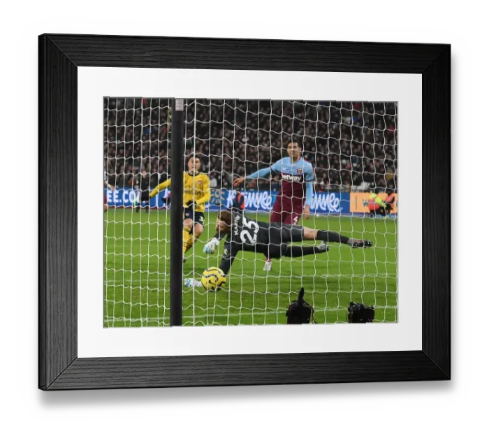 Framed Print : Gabriel Martinelli Scores First Arsenal Goal: Arsenal's Premier League Win at West Ham United (2019-20)