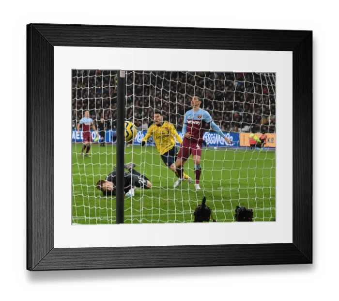 Framed Print : Martinelli Scores First Arsenal Goal: West Ham United vs. Arsenal FC, Premier League 2019-20