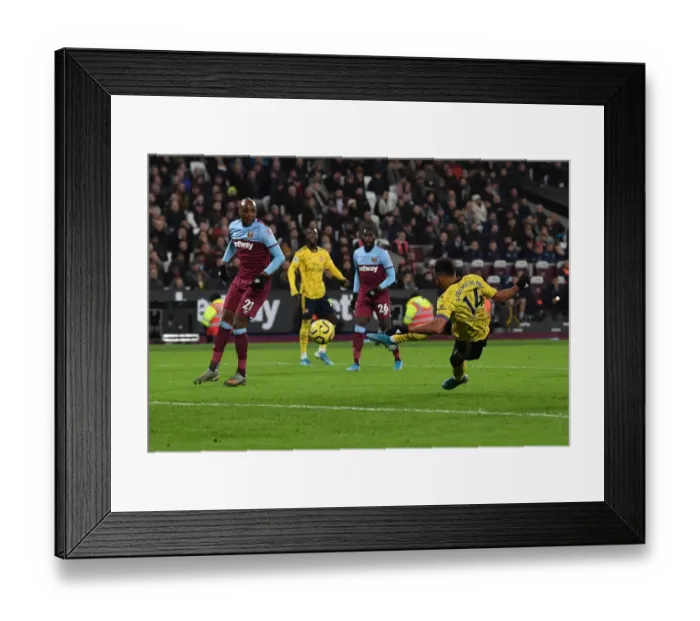 Framed Print : Aubameyang Scores Arsenal's Third Goal: West Ham United vs Arsenal FC, Premier League 2019-20 Framed Print : Aubameyang Scores Arsenal's Third Goal: West Ham United vs Arsenal FC, Premier League 2019-20