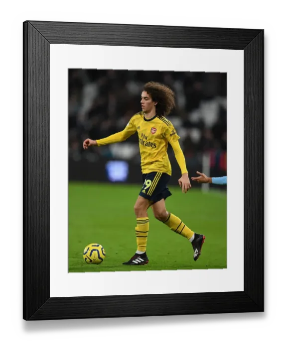 Framed Print : Guendouzi in Action: Arsenal vs. West Ham, Premier League Clash, London, 2019