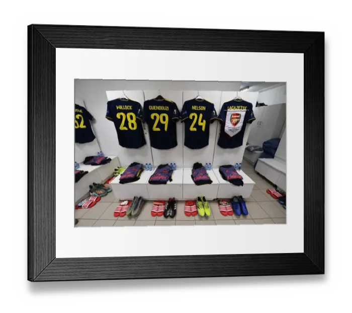 Framed Print : Arsenal FC: United Before Battle in Standard Liege's Stade Maurice Dufrasne - UEFA Europa League 2019-20