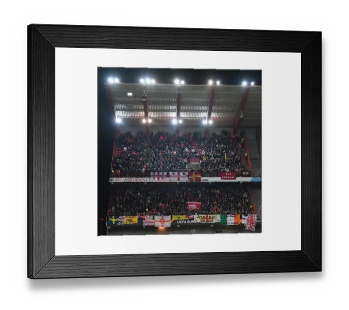 Framed Print : Arsenal Fans in Liege: UEFA Europa League Match against Standard Liege, 2019