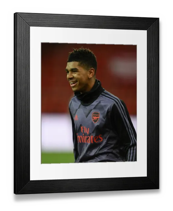 Framed Print : Arsenal's Tyreece John-Jules: Pre-Match Focus before Standard Liege Clash (December 2019) Framed Print : Arsenal's Tyreece John-Jules: Pre-Match Focus before Standard Liege Clash (December 2019)