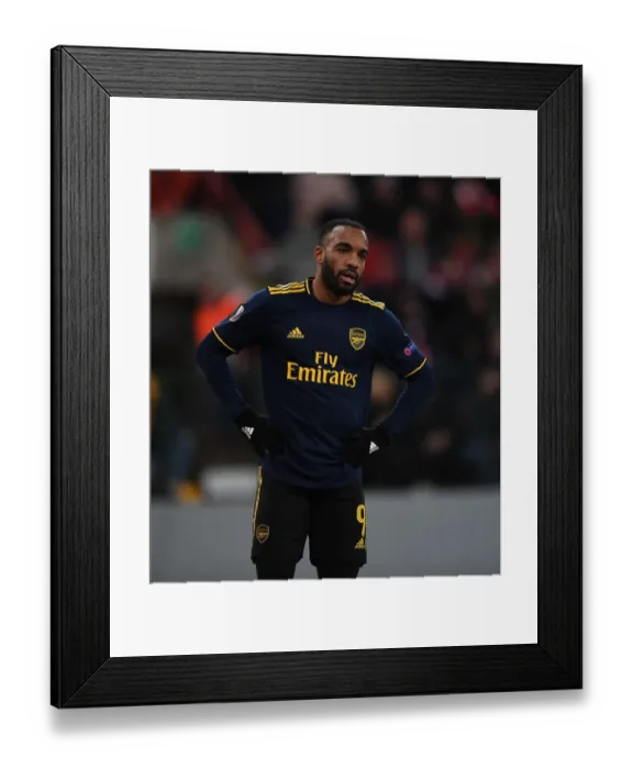 Framed Print : Alexandre Lacazette in Action: Arsenal's Europa League Battle at Standard Liege Framed Print : Alexandre Lacazette in Action: Arsenal's Europa League Battle at Standard Liege