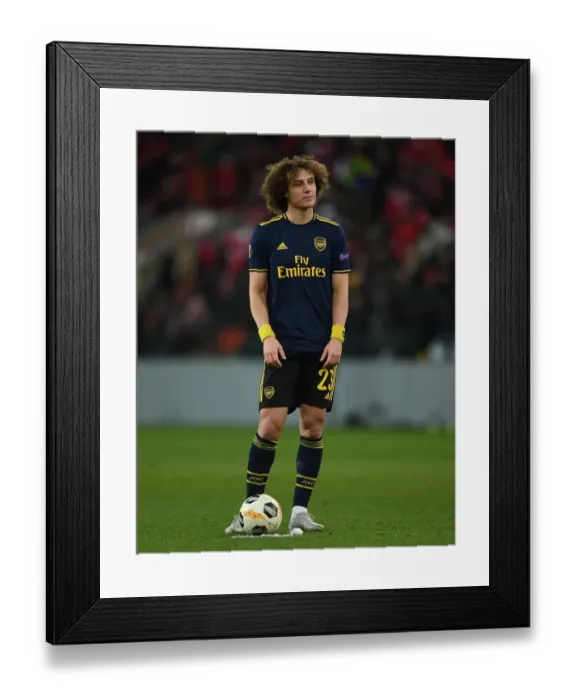 Framed Print : Arsenal's David Luiz in Action during UEFA Europa League Match against Standard Liege Framed Print : Arsenal's David Luiz in Action during UEFA Europa League Match against Standard Liege