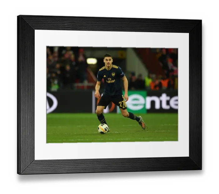 Framed Print : Arsenal's Konstantinos Mavropanos in Action against Standard Liege in UEFA Europa League Group Stage (December 2019) Framed Print : Arsenal's Konstantinos Mavropanos in Action against Standard Liege in UEFA Europa League Group Stage (December 2019)