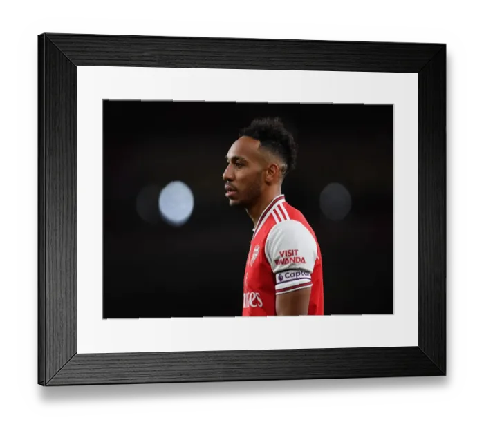 Framed Print : Arsenal's Aubameyang Faces Manchester City in Premier League Showdown Framed Print : Arsenal's Aubameyang Faces Manchester City in Premier League Showdown