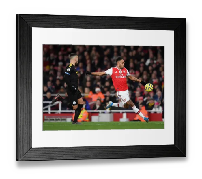 Framed Print : Aubameyang vs. Otamendi: A Premier League Showdown - Arsenal's Star Forward Clashes with Manchester City's Defender Framed Print : Aubameyang vs. Otamendi: A Premier League Showdown - Arsenal's Star Forward Clashes with Manchester City's Defender