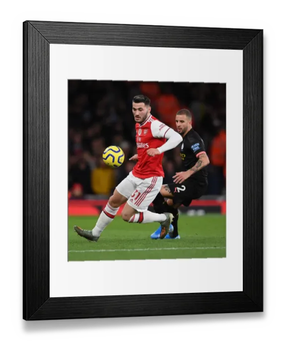 Framed Print : Arsenal vs Manchester City: Sead Kolasinac vs Kyle Walker - Premier League Showdown