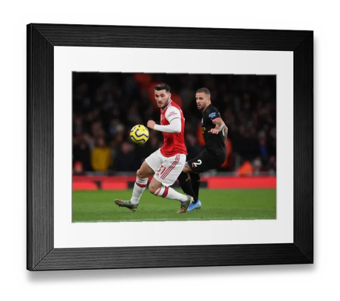 Framed Print : Arsenal vs Manchester City: Kolasinac vs Walker Showdown - A Premier League Battle (December 2019)