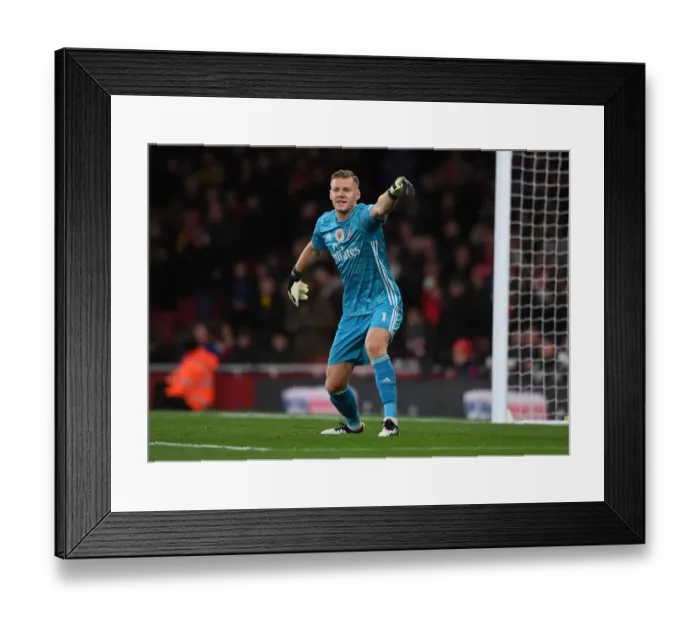 Framed Print : Arsenal vs Manchester City: Bernd Leno's Premier League Battle at Emirates Stadium (2019-20)