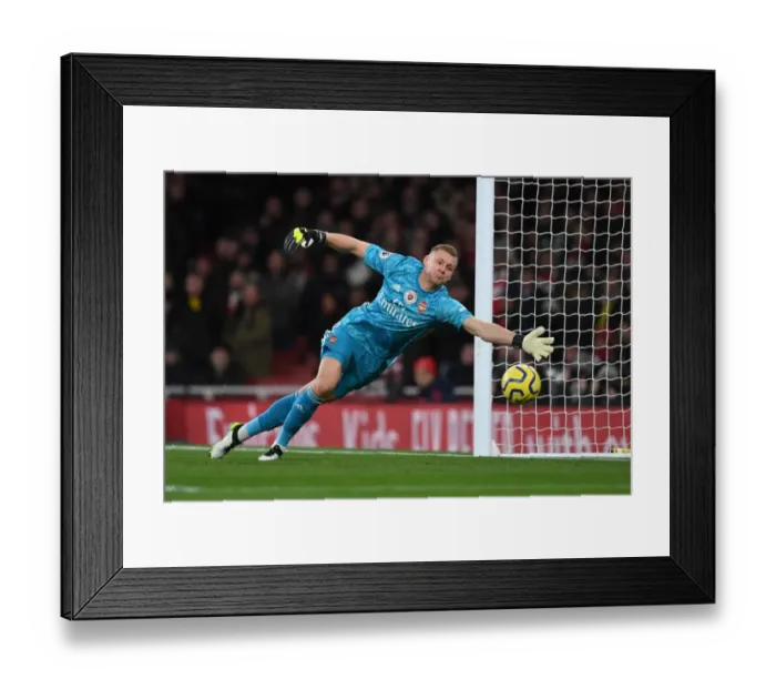 Framed Print : Arsenal's Unyielding Guardian: Bernd Leno's Determined Performance Against Manchester City's Premier League Assault (December 2019)