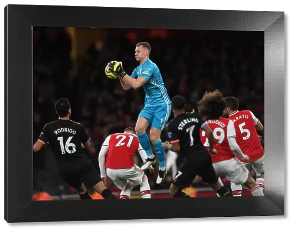 Arsenal's Bernd Leno in Action: Arsenal vs Manchester City (Premier League 2019-20)