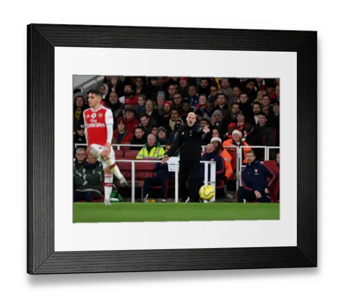 Framed Print : Arsenal FC vs Manchester City: Freddie Ljungberg Leads Interim Coaching Debut at Emirates Stadium