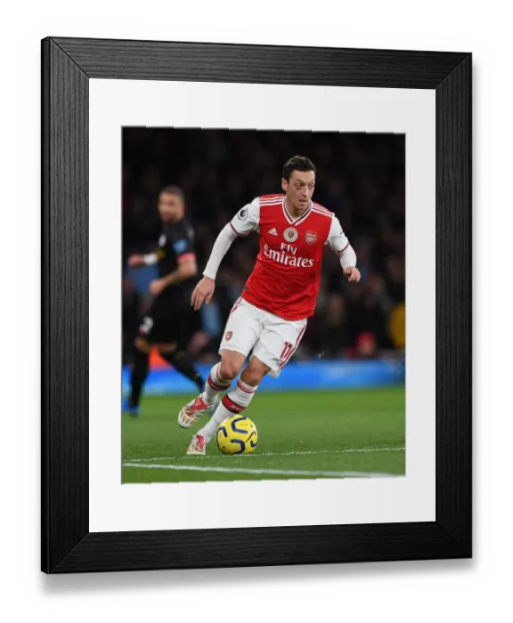 Framed Print : Arsenal vs Manchester City: Ozil in Action at the Emirates Stadium, Premier League 2019-20