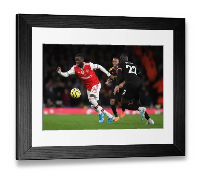 Framed Print : Arsenal vs Manchester City: Pepe vs Mendy Clash in Premier League Showdown Framed Print : Arsenal vs Manchester City: Pepe vs Mendy Clash in Premier League Showdown