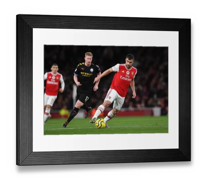 Framed Print : Arsenal vs Manchester City: Sokratis vs De Bruyne - Premier League Clash at Emirates Stadium (December 2019) Framed Print : Arsenal vs Manchester City: Sokratis vs De Bruyne - Premier League Clash at Emirates Stadium (December 2019)