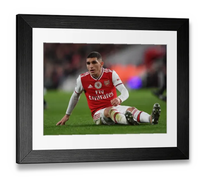 Framed Print : Torreira Takes On Manchester City: Arsenal vs. Premier League Rivals Framed Print : Torreira Takes On Manchester City: Arsenal vs. Premier League Rivals