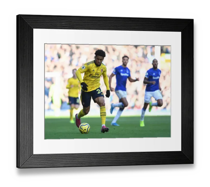 Framed Print : Reiss Nelson in Action: Everton vs Arsenal, Premier League 2019-20 Framed Print : Reiss Nelson in Action: Everton vs Arsenal, Premier League 2019-20
