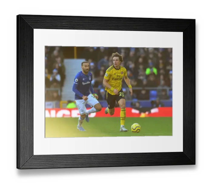 Framed Print : David Luiz vs. Cenk Tosun: Battle at Goodison Park - Everton vs. Arsenal, Premier League 2019-20 Framed Print : David Luiz vs. Cenk Tosun: Battle at Goodison Park - Everton vs. Arsenal, Premier League 2019-20