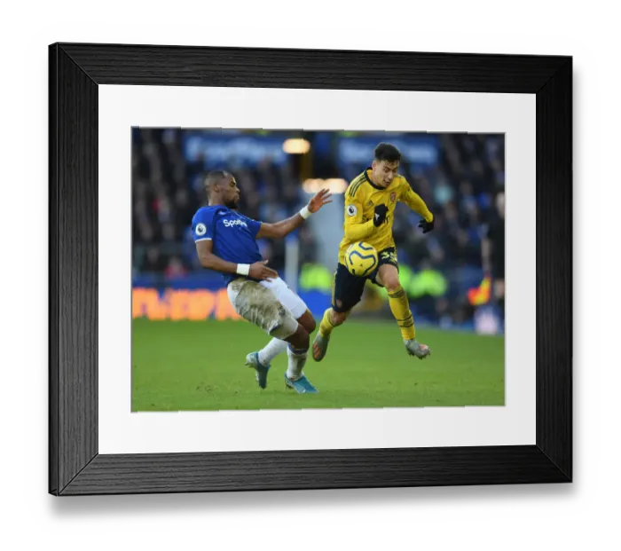 Framed Print : Martinelli vs Sidibe: Battle at Goodison Park - Everton vs Arsenal, Premier League 2019-20 Framed Print : Martinelli vs Sidibe: Battle at Goodison Park - Everton vs Arsenal, Premier League 2019-20