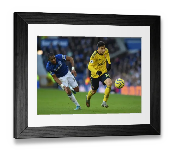 Framed Print : Martinelli vs Sidibe: Everton vs Arsenal, Premier League Showdown (December 2019) Framed Print : Martinelli vs Sidibe: Everton vs Arsenal, Premier League Showdown (December 2019)