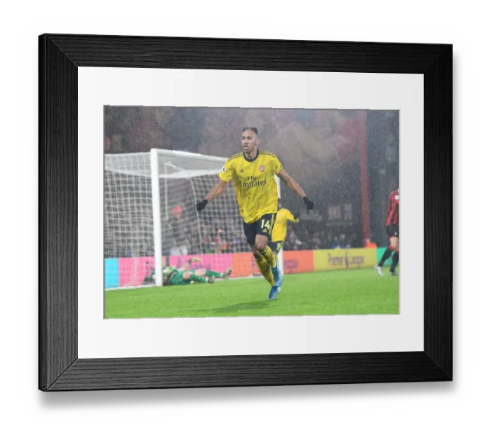 Framed Print : Aubameyang's Strike: Arsenal's Triumph over AFC Bournemouth in the Premier League (2019-20)