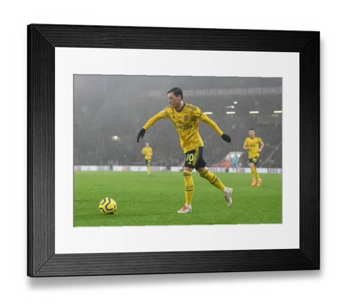 Framed Print : Mesut Ozil in Action: Arsenal vs. AFC Bournemouth, Premier League 2019-20