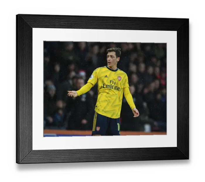 Framed Print : Mesut Ozil in Action: Arsenal vs. AFC Bournemouth, Premier League 2019-20