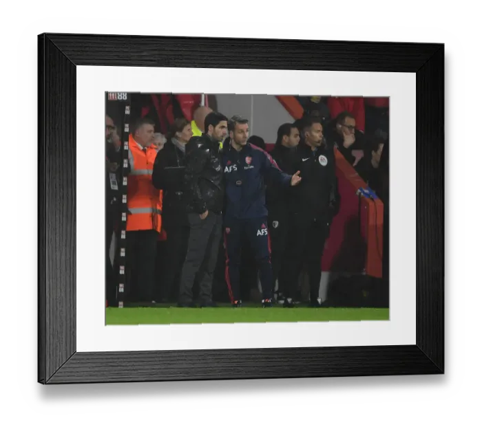 Framed Print : Arsenal's Mikel Arteta and Albert Stuivenburg Lead the Way against AFC Bournemouth (Premier League, December 2019)