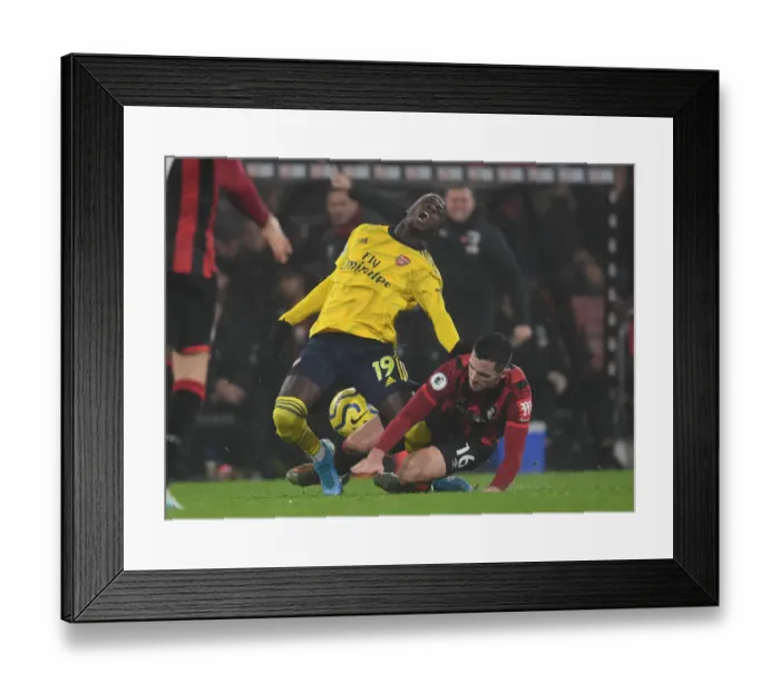 Framed Print : Pepe Fouls Cook: AFC Bournemouth vs. Arsenal FC, Premier League (December 2019)